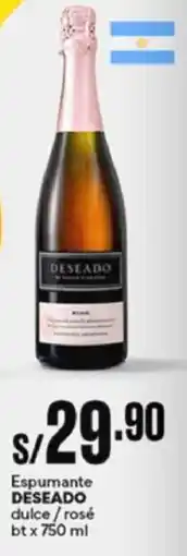 Plaza Vea Deseado espumante dulce/rosé oferta