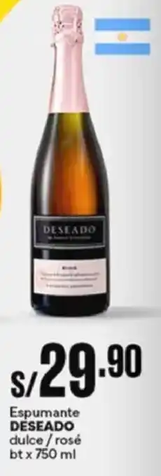 Plaza Vea Deseado espumante dulce/rosé oferta