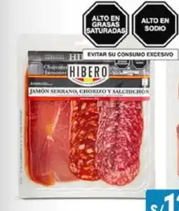 Plaza Vea Hibero jamón serrano, chorizo y salchichón oferta