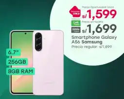Tottus Samsung smartphone galaxy A56 oferta