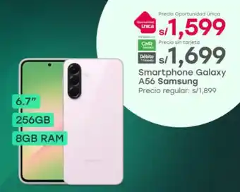 Tottus Samsung smartphone galaxy A56 oferta