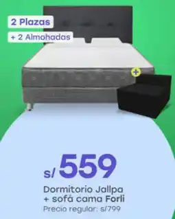Tottus Jallpa dormitorio + sofá cama forli oferta