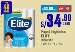 Makro Elite papel higiénico celeste oferta