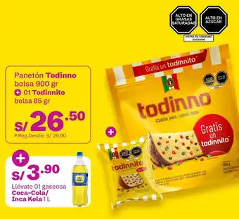 Tambo Todinno panetón bolsa oferta