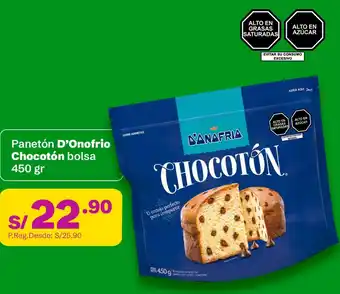 Tambo Panetón d'onofrio chocotón bolsa oferta