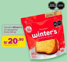 Tambo Winter's panetón sin agregados bolsa oferta