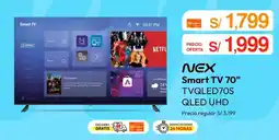 Metro Nex smart tv 70" oferta
