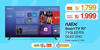 Metro Nex smart tv 70" oferta