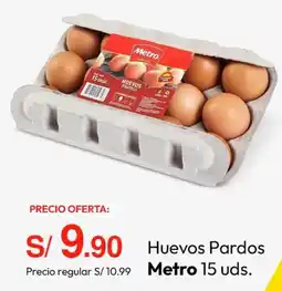 Metro Metro huevos pardos oferta