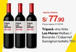 Metro Las moras tripack vino tinto oferta