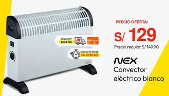 Metro Nex convector eléctrico blanco oferta