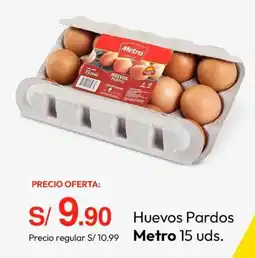 Metro Metro huevos pardos oferta