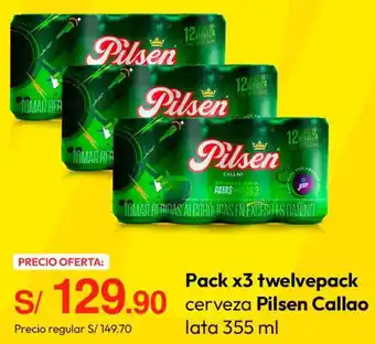 Metro Pilsen callao twelvepack cerveza lata oferta