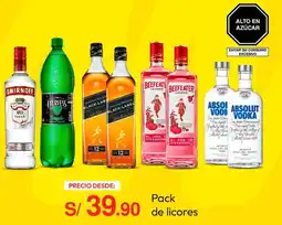 Metro Pack de licores oferta