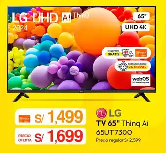 Metro Lg smart tv 65" oferta