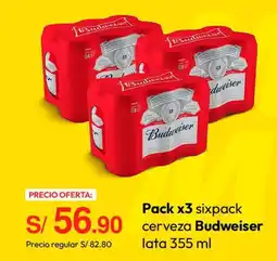 Metro Budweiser cerveza oferta