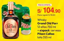 Metro Pilsen callao grand old parr whisky oferta