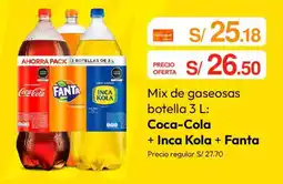 Metro Coca-cola + inca kola + fanta mix de gaseosas botella oferta