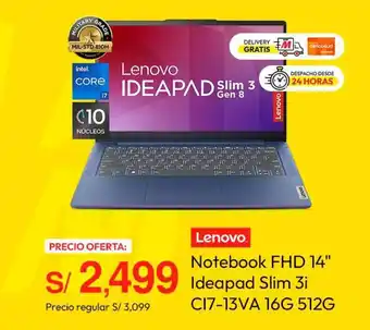 Metro Lenovo notebook fhd 14" oferta