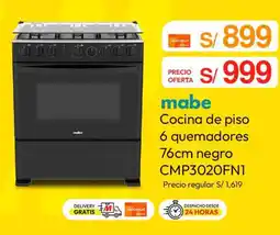 Metro Mabe cocina de piso 6 quemadores oferta