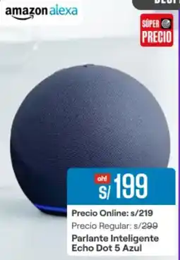 Promart Parlante inteligente echo dot 5 azul oferta