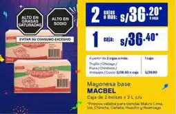 Makro Macbel mayonesa base oferta