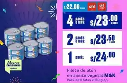 Makro M&K Filete de atún en aceite vegetal oferta