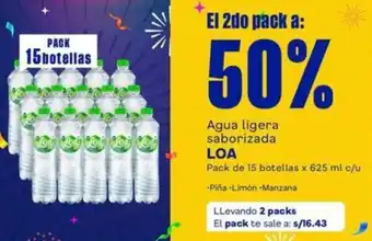 Makro Loa agua ligera saborizada oferta