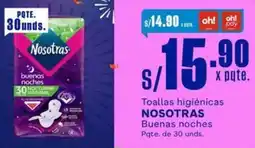Makro Nosotras toallas higiénicas buenas noches oferta