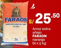 Plaza Vea Faraon arroz extra añejo naranja oferta