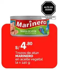 Plaza Vea MARINERO Trozos de atún en aceite vegetal oferta