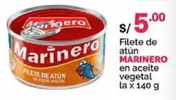 Plaza Vea Marinero filete de atún en aceite vegetal oferta