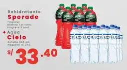 Vega Sporade rehidratante + Cielo agua oferta
