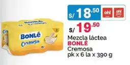 Plaza Vea Bonlé mezcla láctea cremosa oferta