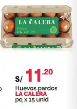 Plaza Vea La calera huevos pardos oferta