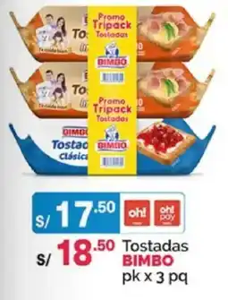 Plaza Vea Bimbo tostadas oferta