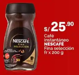 Plaza Vea Nescafé instantáneo fina selección oferta