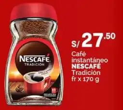 Plaza Vea Nescafé instantáneo tradición oferta