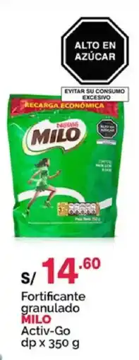 Plaza Vea Milo activ-go fortificante granulado oferta