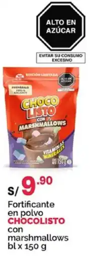 Plaza Vea Chocolisto fortificante en polvo con marshmallows oferta