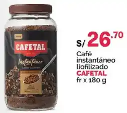 Plaza Vea Cafetal café instantáneo liofilizado oferta