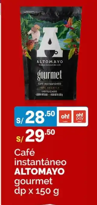 Plaza Vea Altomayo café instantáneo gourmet oferta
