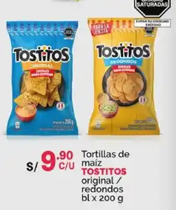 Plaza Vea Tortillas de tostitos original/ redondos oferta