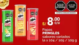 Plaza Vea Pringles papas sabores variados oferta