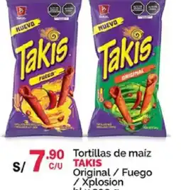 Plaza Vea Takis tortillas de maíz oferta