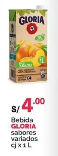 Plaza Vea Gloria bebida sabores variados oferta