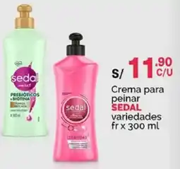 Plaza Vea SEDAL Crema para peinar variedades oferta