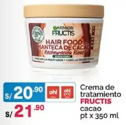 Plaza Vea Fructis crema de tratamiento cacao oferta
