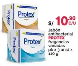 Plaza Vea Protex jabón antibacterial fragancias variadas oferta