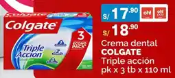 Plaza Vea Colgate crema dental triple acción oferta